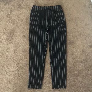 Pin-striped trousers